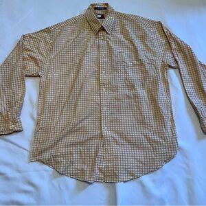 Tommy Hilfiger Men's Tan Checkered Shirt